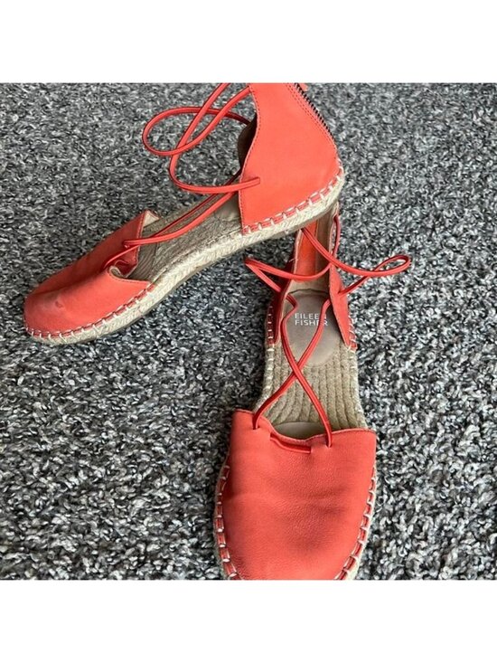 Eileen Fisher Shoes - Eileen Fisher Orange/Pink Espadrilles Size 6.5 Summer Vacation Beach Holiday